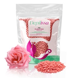 Depilissa Pink TIO2 Waxing Beads for Hair Removal, 400 g, Application without Fleece Strips, Suitable for All Skin Types, Face, Armpits, Arms, Legs, Bikini, Intimate Area, Full Body Hair Removal