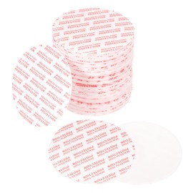 PATIKIL 55 mm Schaumstoff-Deckeleinlage, 75 Stück, selbstklebend, rund, PS, druckempfindliche Dichtungen, widerstandsfähiger Tamper für Kunststoff, Glas, Flaschenverschluss, Konserven, Fläschchen