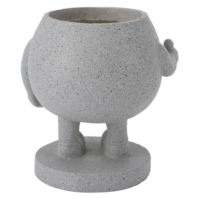 Succulent Pot Adorable Smiling Figure Standing Thumb Up Resin Flower