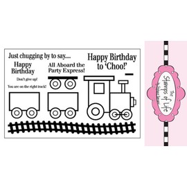 Choo-Choo Train Kid Stamps for Card-Making and Scrapbooking Supplies by The Stamps of Life - Train2Stamp Sentiments