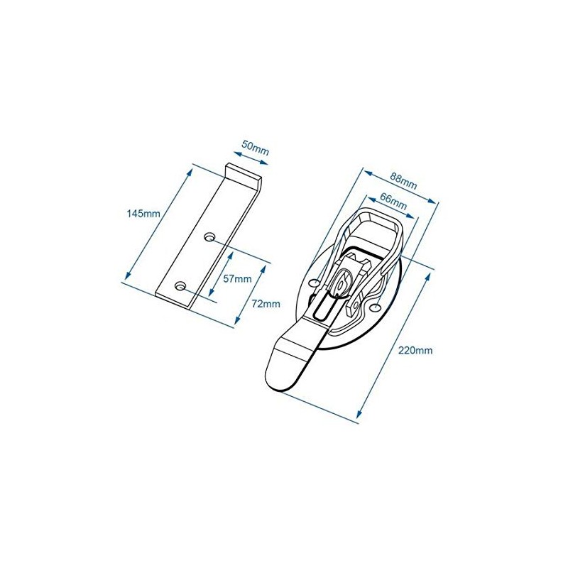 ProPlus 342108S Eccentric Lock 220 x 40 mm with Counter