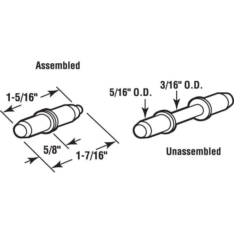 Prime-Line K 5132 1-7/16 In. White Nylon Storm Door Hinge