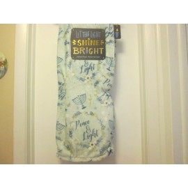 shine bright Hanukkah Peace & Light Throw Blanket New 50" X 60"