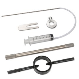 RYLNOK Motorcycle Fork Service Tool Kit,Motorcycle Oil Tool,3PCS Fork Maintenance Tool Set Fork Oil Level Tool, Fork Spring Compressor, and Damper Rod Bleed Tool