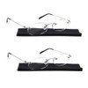 Viseng 2 Pairs Unisex Super Lightweight Rimless Quality Readers Ultra
