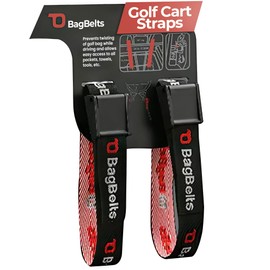 BagBelts Golf Bag Cart Straps, Golf Cart Belt Attachment, Holds Bag to Cart for Easy Access to Clubs, Golf Cart Accessories, Black