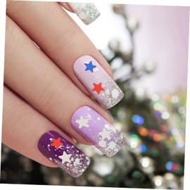 Vaguelly Nail Gems Decals 12 Packs Sequin Nail Art DIY Stars Glitters Manicure Accessories