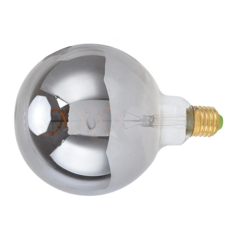 LED Vintage Edison Light Bulb Dimmable Antique Half Chrome Light