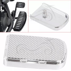 Unbranded Brake Pedal Pad Cover Chrome For Harley Street Tour Glide Softail Fatboy FLSTF