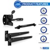 XFORT Premier Auto Gate Latch Black Pack, Complete with 300mm