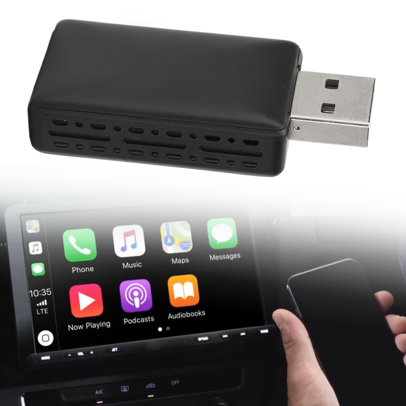 for Carplay Wireless Adapter with USB C USB A Cable