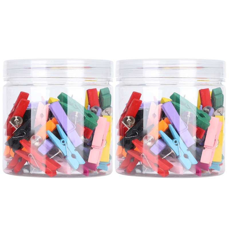 100pcs Push Pins Clips Small Mini Colorful Picture Photo Clips