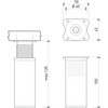 Sossai MFR1 Furniture Feet, Set of 4, White, 100 mm