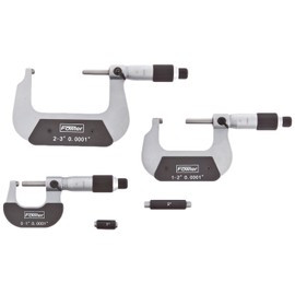 Fowler 52-229-213-0 Outside Micrometer Set with 0-3" Range (Set of 3)