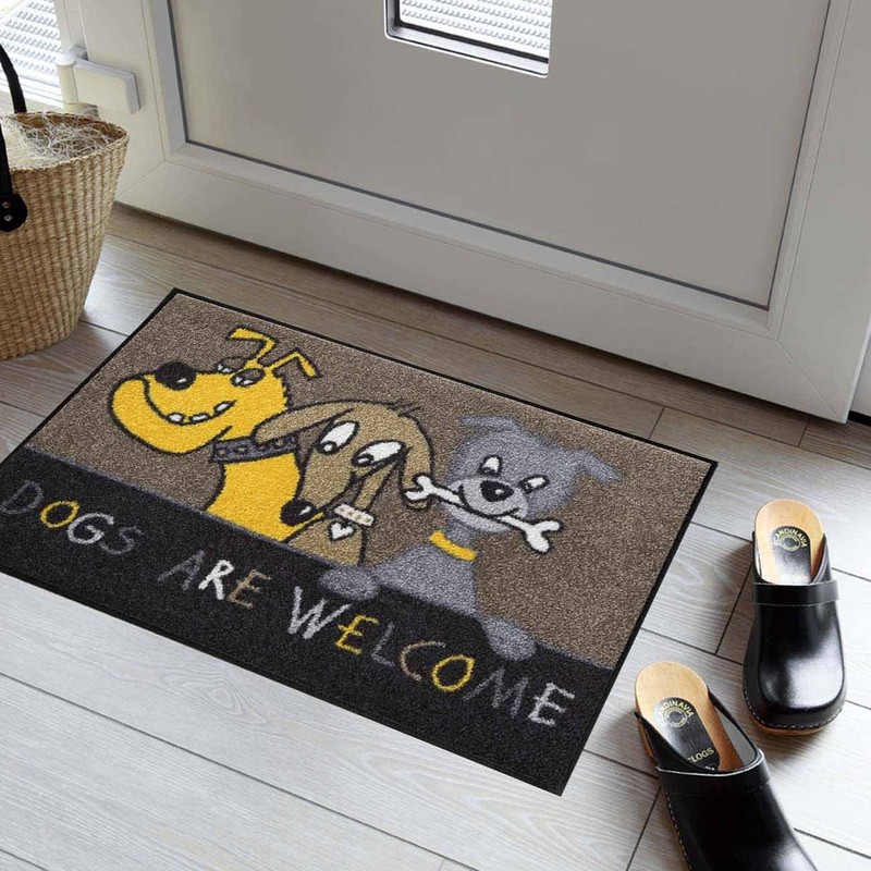 Salonloewe Doormat "Dogs are Welcome" -washable