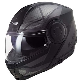 LS2 Helmets Horizon Axis Modular Helmet W/ SunShield (Black Titanium - X-Small)