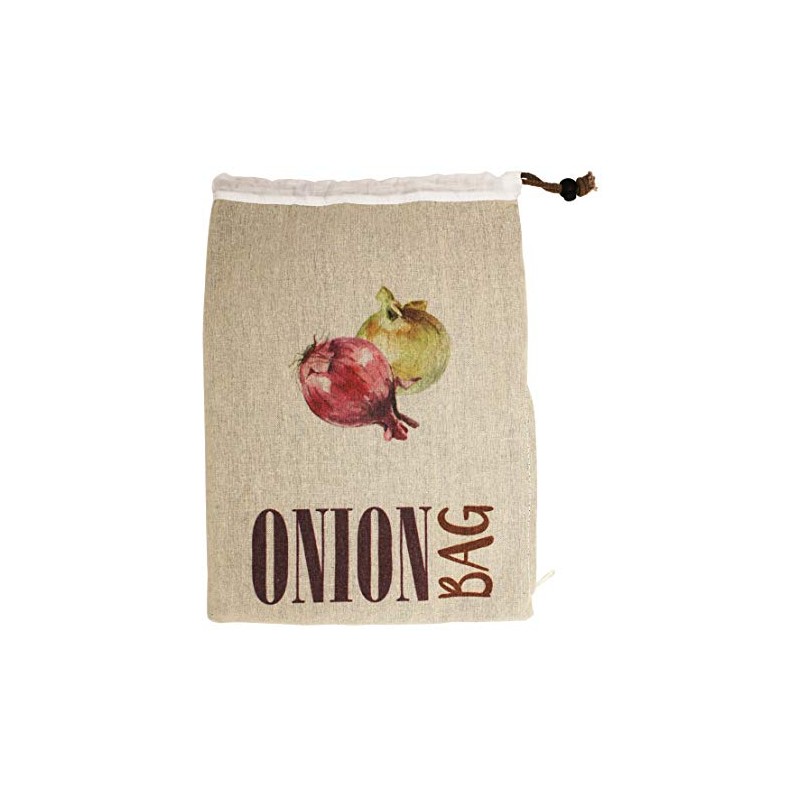 Danesco Manufacturing 6123355LN Onion Storage Bag, Cream, Size: 8 ×