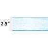 Offray 2.5" Wide Sheer Craft and Decorative Ribbon, 9 Total