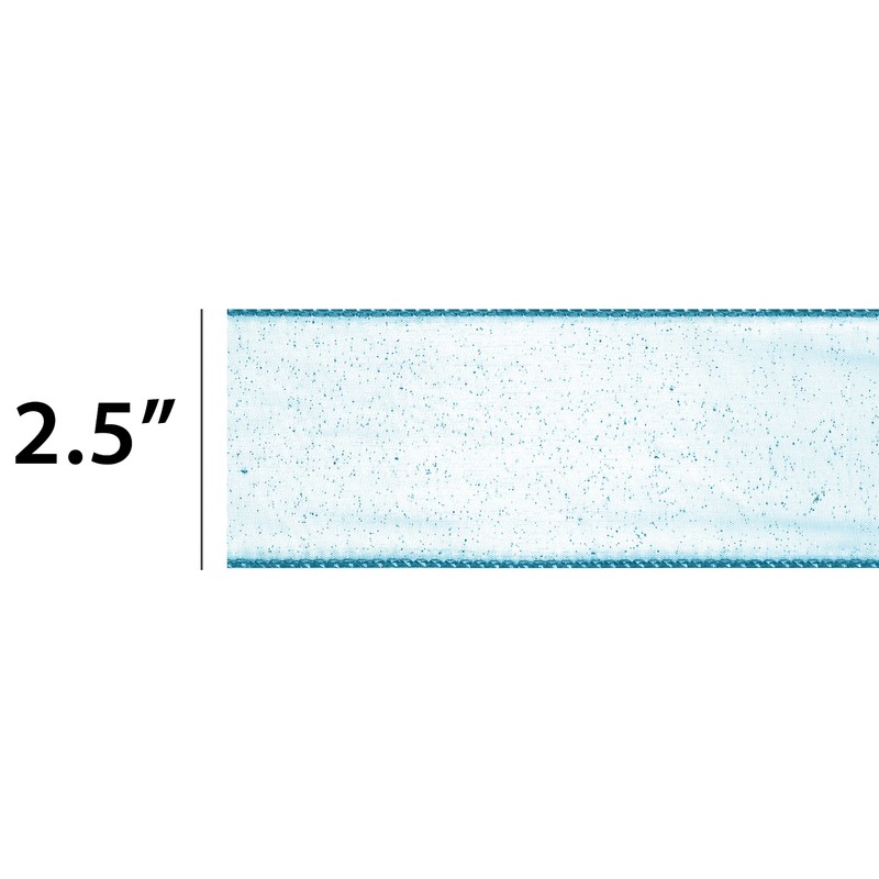 Offray 2.5" Wide Sheer Craft and Decorative Ribbon, 9 Total