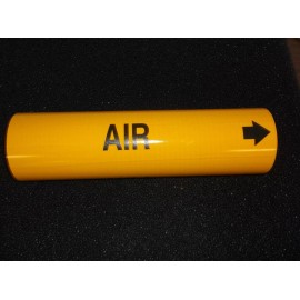 Brady New 4003-D Pipe Marker, Air, Yellow, 4 to 6 In (F42F)