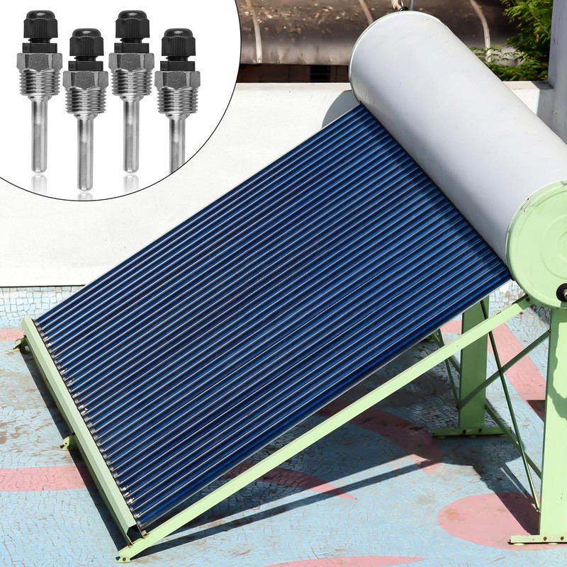 4 pieces Thermowell, 8 x 50 mm stainless steel immersion
