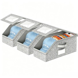 YINTRAX 3 Pack Hat Storage Box for Baseball Caps