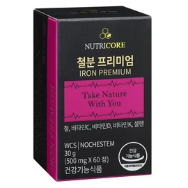 Nutricore Iron Premium, 60 tablets, 1 unit / 뉴트리코어 철분 프리미엄, 60정, 1개