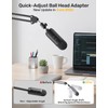 Ball and Socket Head Microphone Adapter with Angle Adjustment