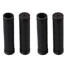 VOANZO 2 Pairs Anti-Slip Bicycle Handlebar Cover, Rubber Anti-vibration Anti-skid for BMX MTB Mountain Bicycle Cycling Bike Handle Bar Cover (black)