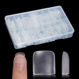 Xgvzs 300 PCS Sharp Square Toe Nail Tips Press on Full Cover Soft Gel False Toenail False Toenails for Women and Girls Daily Decorations