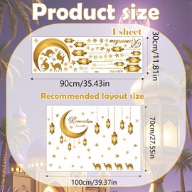Ramadan Mubarak Hanging Decorations, Ramadan Decor - Spectacular Eid Mubarak Stickers for Heartwarming Ramadan Decorations