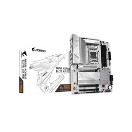 GIGABYTE B650 AORUS Elite AX ICE (AM5/ LGA 1718/ AMD/ B650/ ATX/ 5-Year Warranty/ DDR5/ Triple M.2/ PCIe 5.0/ USB 3.2 Gen2X2 Type-C/WiFi 6E/ 2.5GbE LAN/Snow White/EZ-Latch/Motherboard)