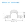 sourcing map 30Pcs PVC Pipe Straps, 16mm(5/8") Plastic Conduit Strap