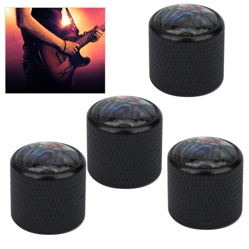 4 Pcs Electric Bass Knob Dome Metal High End Shell