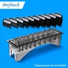 Perfitech Clipper Guard Holder Organizer with 10 Slots, Black, Sturdy