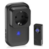 Wireless Bell Set, Wireless Doorbell with EU Socket, IP55 Wireless