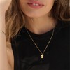 Bubble Letter Necklace for Women Small Initial Necklace Gold Chunky