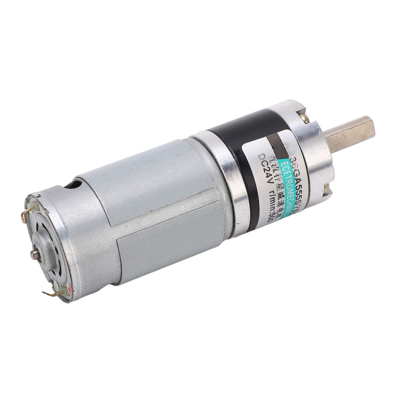 Black Silver Mini Gear Motor Low Noise High Torsion Robust