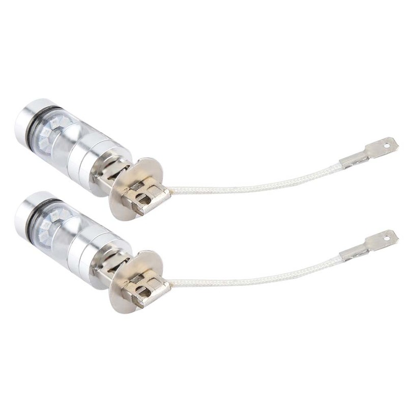 2x H3 6000K Blue 100W LED Headlight Bulbs Kit Fog