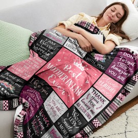 Ivivis Mother in Law Gifts, Gifts for Mother in Law, Mother in Law Birthday Christmas Mothers Day Wedding Gifts, Mother in Law Gift from Daughter in Law/Son in Law, Mother-in-Law Throw Blanket 60"X50"