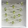 Natural Creations Sterling silver stackable ring size 7 Faceted Peridot