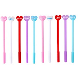 YYaaloa 20pcs Heart Shaped Pens Heart Gel Ink Pens 0.5 mm Black Ink Novelty Pens for Valentine's Day Favors Kids Office School Home Wedding Bridal Shower Students Teachers Employees Gifts (20)