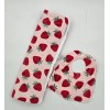 Handmade Strawberry Minky Print Kids Drool Bib and Changing Mat