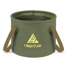 HIKENTURE Outdoor Folding Bowl 10L15L20L, Foldable Camping Bucket, Folding Bucket Made of Durable Tarpaulin Fabric, as a Washing Bowl, Washing Up Bowl, Sink Tub, Fishing Bucket for Sinks (10L, Army