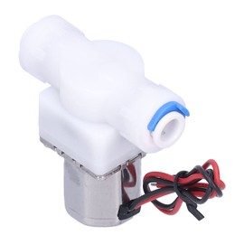 DC4.5V Inlet Feed Water Solenoid Valve 1/4in Electric Valve Drinking Water Quick Connector Bistable Pulse Hydraulic Equipment Electromagnetic Valve(12Ω,209BK)