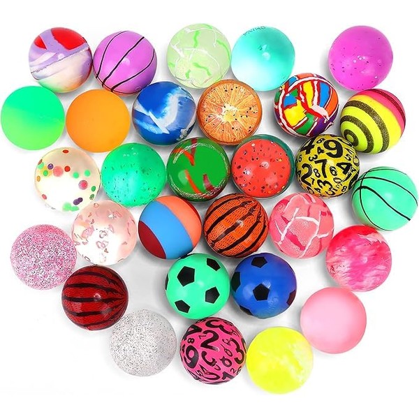 FSWWSF Bouncy Balls for Children, Pack of 40 Large Bouncy
