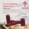 Kit De 5 Compresas Terapéuticas De Semillas Morado