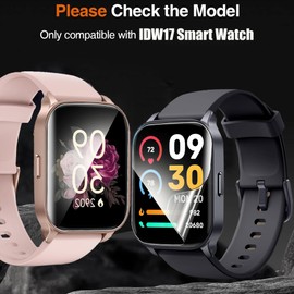 Compatible for ISKOVI Smartwatch Screen Protector, Lamshaw Full Coverage TPU Clear Film Compatible for ISKOVI W03 Smartwatch-1.91 Inches (TPU-6 Pack)