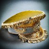 ILOVEMASKS Gold FESTIVAL STEAMPUNK BURNING-MAN SPARKLY Head-Dresse Half Captains Party