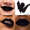 DE'MUMU- Lápiz labial negro mate para mujer, lápiz labial de